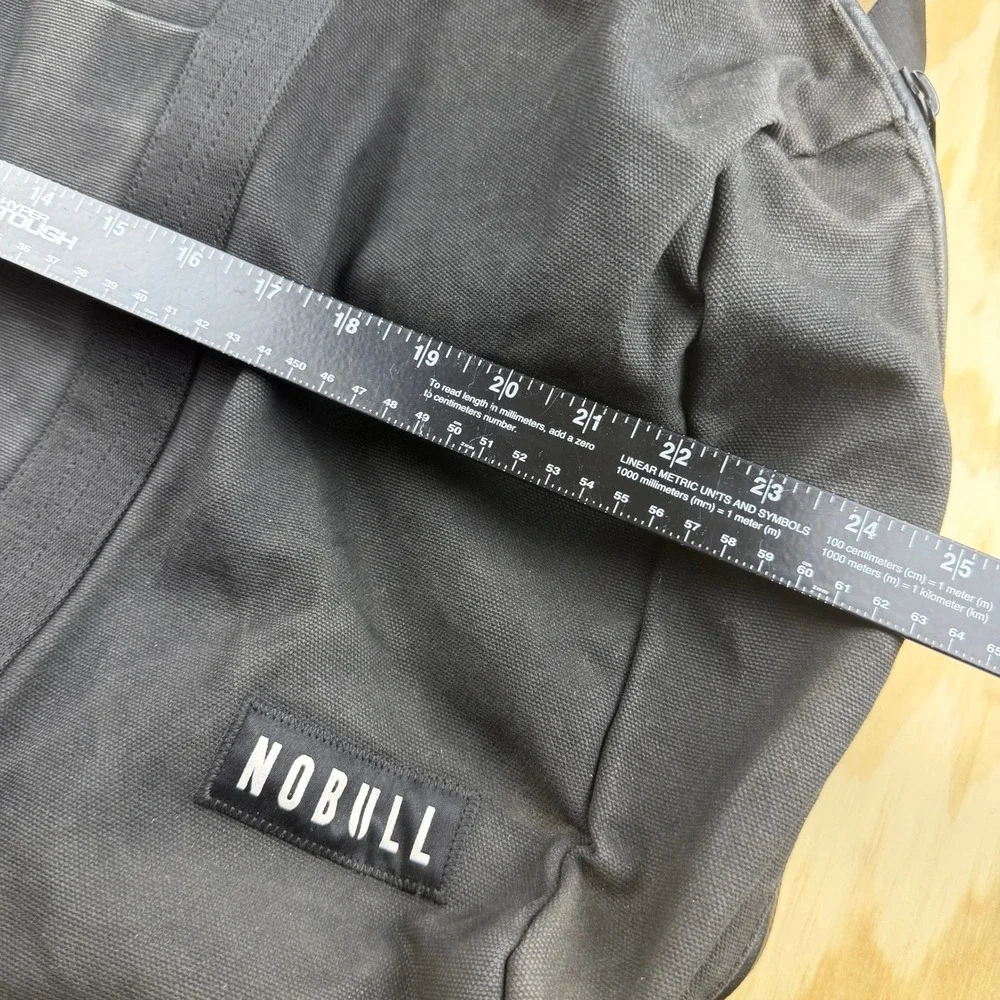 NOBULL Waxed Canvas Duffle Bag Black Training Gym Travel Carry On Bag